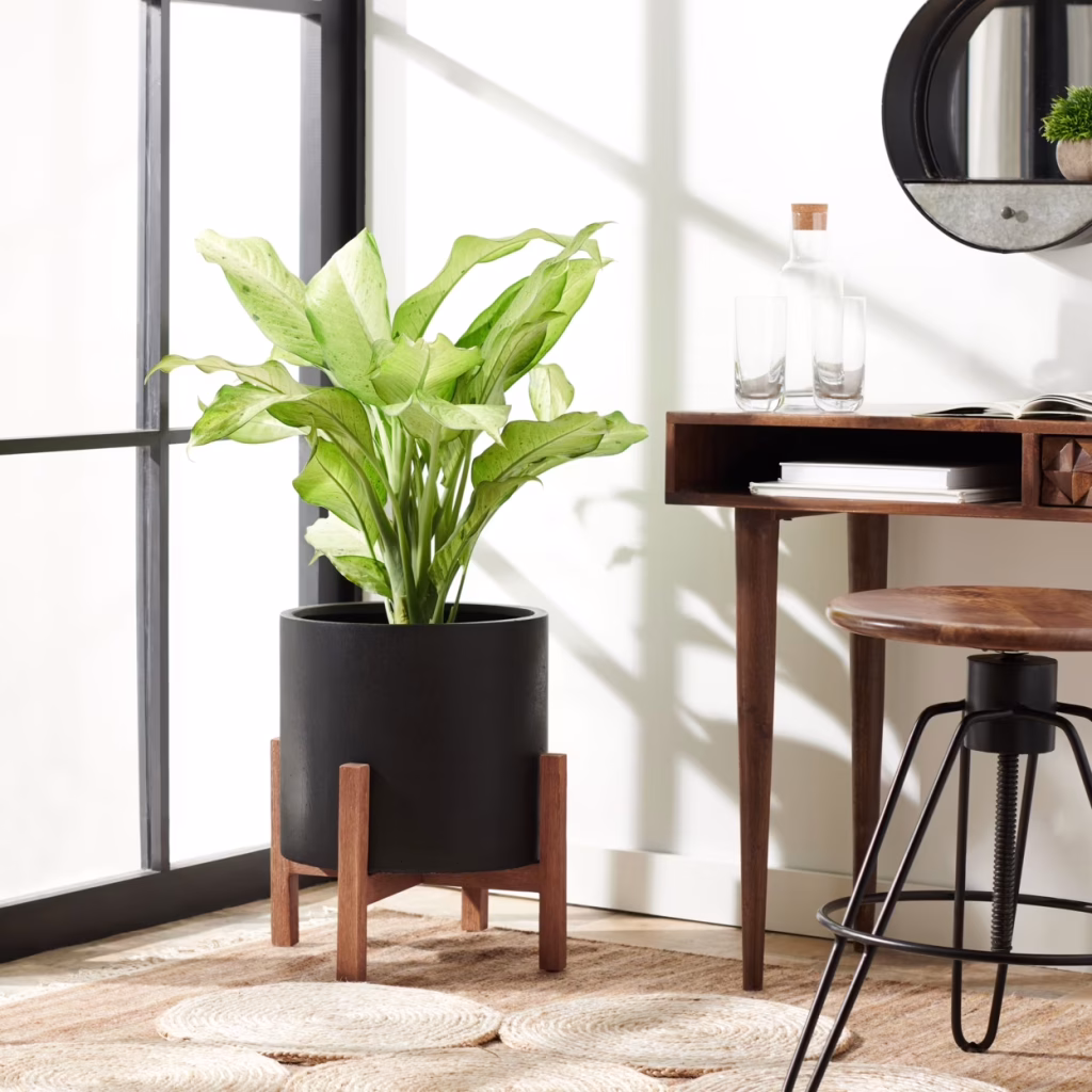 Patio Round Standing Pot – Natural
