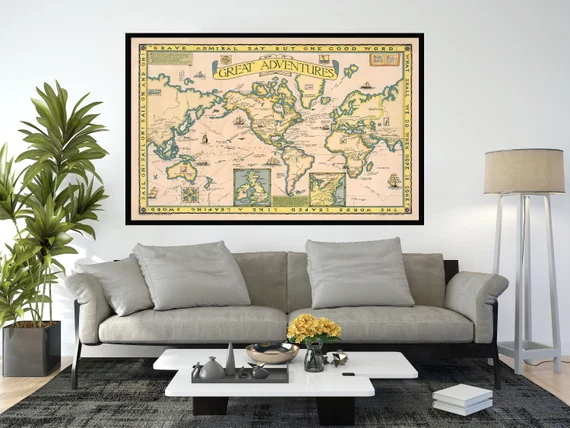 Vintage Map Poster Outdoor